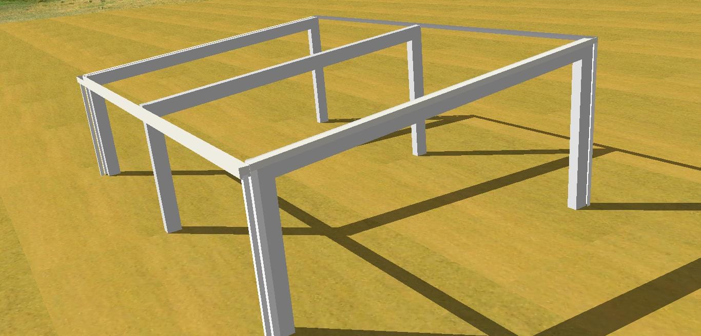 Ezy Blox Sheds Skillion Carport Kit DIY - 7m x 10.5m