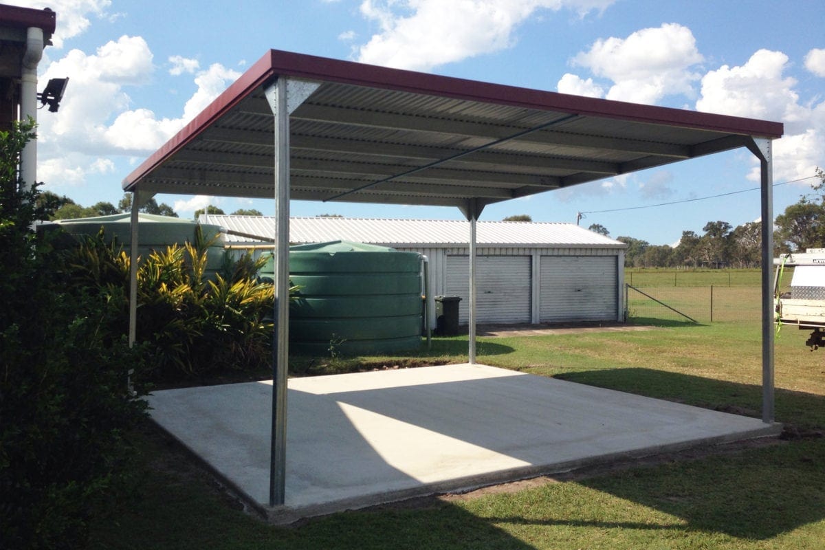 Ezy Blox Sheds Skillion Carport Kit DIY - 7m x 7m