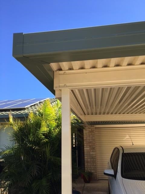 EzyBlox Sheds Flat Roof DIY Single Carport Kit - 3M x 6M - High Gloss Finish