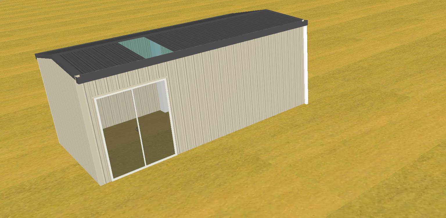 Ezy Blox Sheds Single Garage- 3.4m(W) x 6.8m(L); 1 Roller Door Inc.